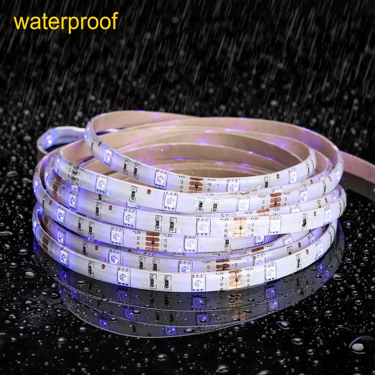 Светодиодные ленты светильник Водонепроницаемый 32.8ft RGB SMD 5050 светодиодный веревка светильник ing Цвет изменение Полный комплект с 44-Ключи ИК-пульт дистанционного управления