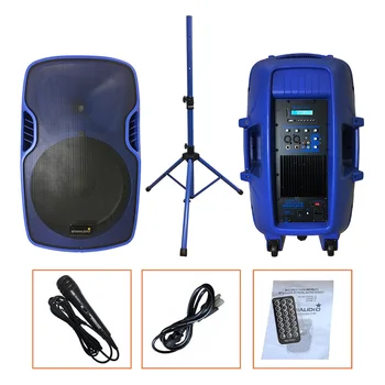 

STARAUDIO 15" 3500W DJ Powered Active PA Bluetooth Speaker System Stage Audio Speaker Stand Wired Handheld Microphone SSBM-15