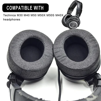 

Defean Upgrade Potein Leather and Memory Foam Ear pads cushion for Audio technica M50 M50S M50X M40 M40S M40X headphones
