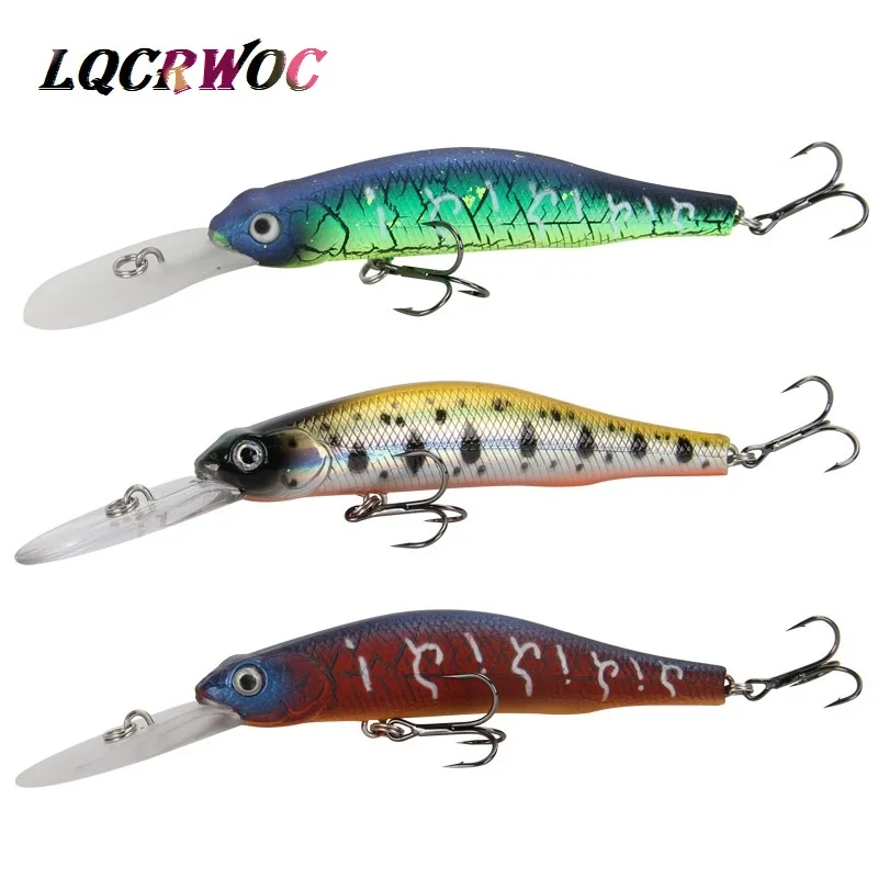 Новый Minnow 12 см 7g глубокое погружение для рыболовная приманка воблер высокого