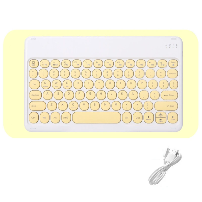 For iPad Keyboard Rechargeable Wireless Bluetooth-compatible Spanish French Korean Keyboard For iOS Android Windows Phone Tablet keyboard on pc Keyboards