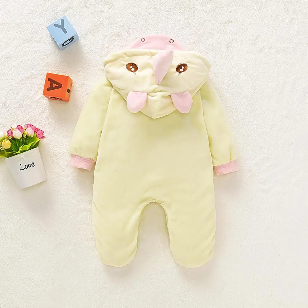 Baby Rompers Button Up Infant Boys Girls Jumpsuits Pajamas Long Sleeve Toddler Kids Overalls Playsuit One Piece Children Clothes