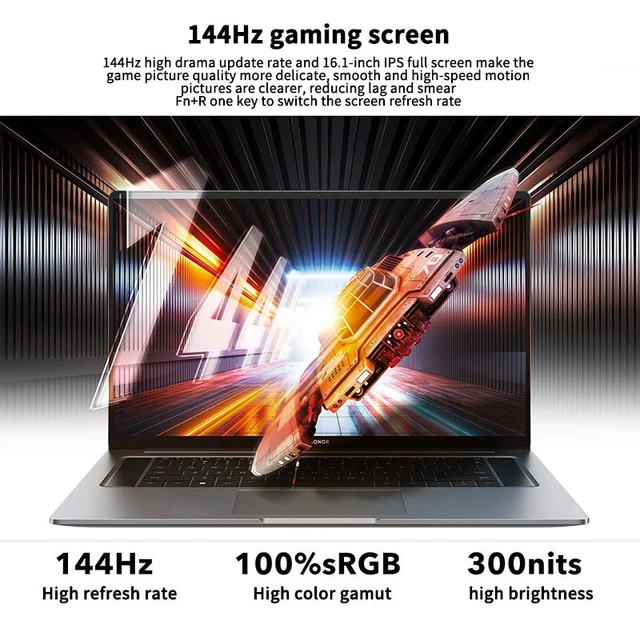 HONOR MagicBook 16 Pro 2021 Laptop 16.1'' 144Hz AMD Ryzen R7-5800H 8-Core GTX1650/RTX3050 16GB DDR4 512GB Windows 10 Pro English 6