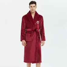 Coral Fleece Men Kimono Robe Flannel Sleepwear Nightgown Short Home Clothing Burgundy Nightwear Home Wear Winter Warm Bathrobe Coral Fleece Men Kimono Robe Flannel Sleepwear Nightgown Short Home Clothing Burgundy Nightwear Home Wear Winter Warm Bathrobe