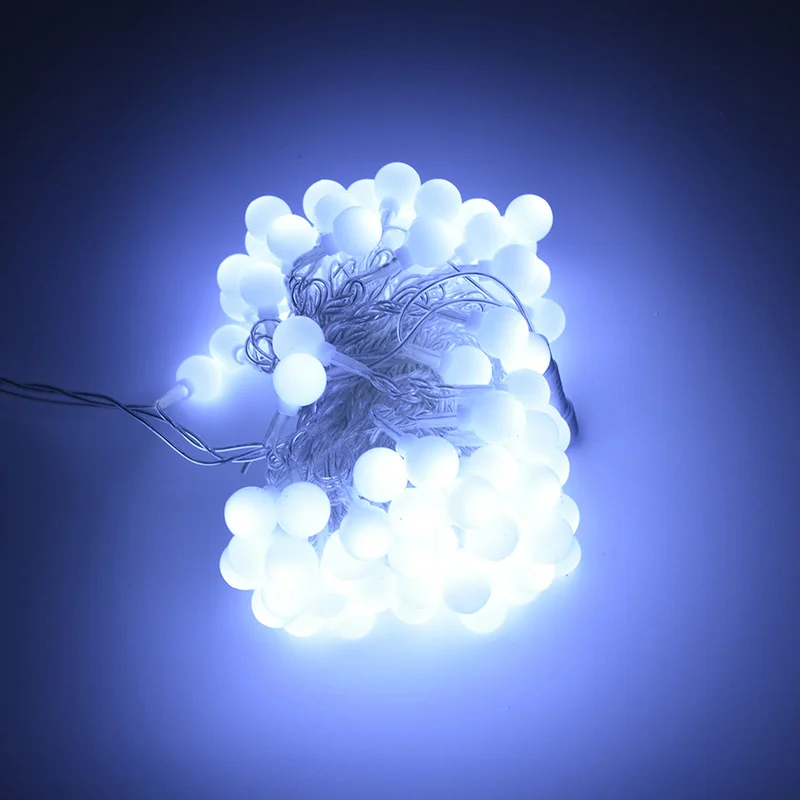 10m 100LEDs led string ball light garden fairy lights hallowen led chain holiday decorations xmas lighting - Испускаемый цвет: Холодный белый