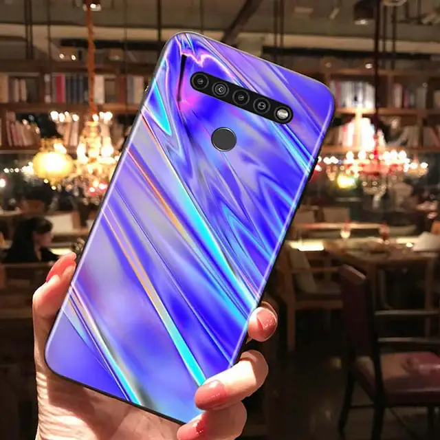 Gradient Rainbow Laser For LG K22 K71 K61 K51S K41S K30 K20 2019 Q60 V60 V50S V50 V40 V35 V30 G8 G8S G8X ThinQ Phone Case Style 09