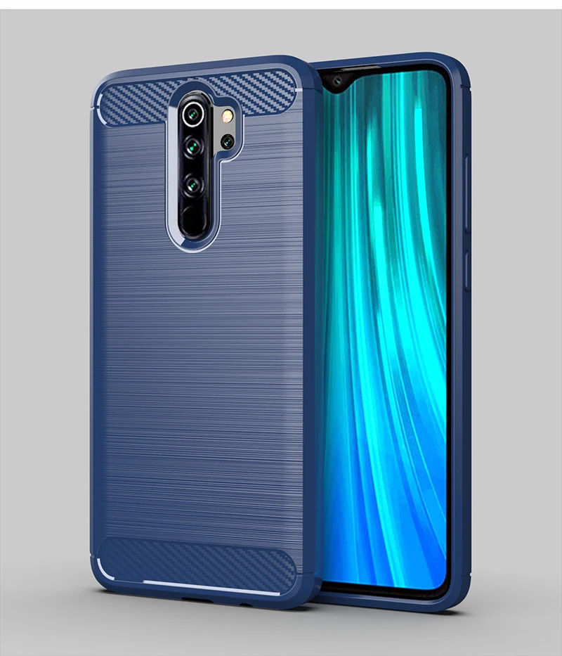 Синий Чехол для xiaomi Redmi 8A S2 Note 8 Матовый Мягкий силиконовый чехол-бампер из углеродного волокна для Redmi Note 8 Pro - Цвет: Синий