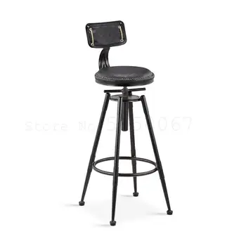 

Iron bar stool American coffee chair High makeup beauty retro hairdressing