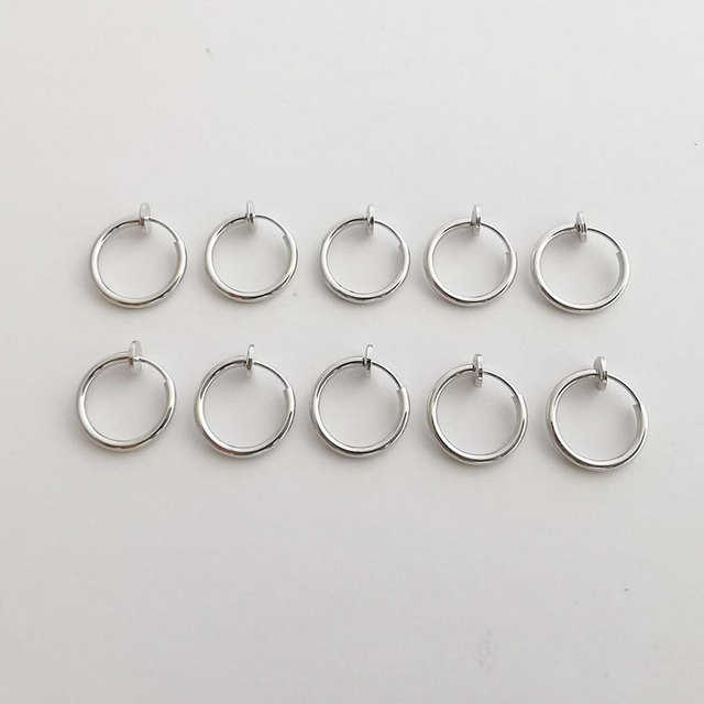 Hoop Retractable Earring Ear Rings Brinco Circle Without Hole Fake Cartilage Earring No Need Piercing