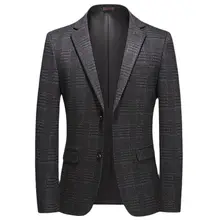 Chaqueta de traje de vestir para hombre, trajes de otoño e invierno, chaqueta informal de un solo Oeste, con bolsillo de un solo pecho, M 4XL de cuatro opciones