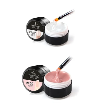 

2x Francheska Camouflage Gel Builder Gel Quickly Uv Builder Gel Soak Off Nail Extension Jelly Poly Clear & F02