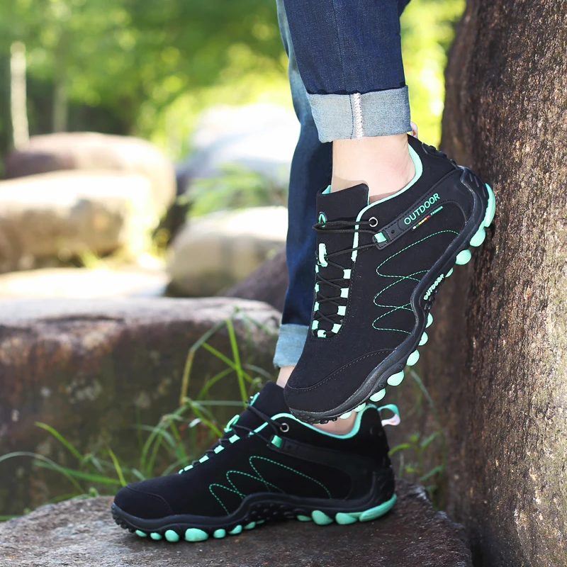 AQLOAC/Весенняя походная обувь; Женская водонепроницаемая обувь; износостойкая обувь для альпинизма; кожаная спортивная обувь; треккинговые ботинки