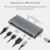 USB C Hub M. 2 SSD Корпус HDMI-Совместимый+USB3.1+RJ45+PD Type-C Док-станция для M. 2 NVME NGFF SSD для
