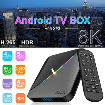 

8K Set-Top Box WIFI Quad Core HD Network Player USB 3.0 TV Box For Android TV 9.0 System