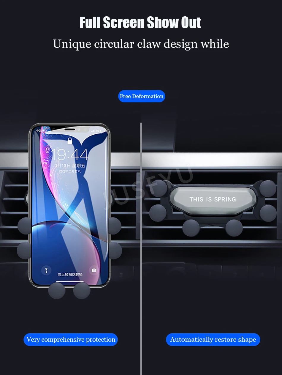 Популярный универсальный автомобильный кронштейн для телефона, автомобильный держатель для крепления на вентиляционное отверстие, Гравитационный Автомобильный держатель для Скоба-держатель для iPhone xiaomi huawei