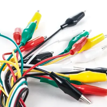 

10pcs Double-ended Crocodile Clips Cable Alligator Clips Wire testing wire