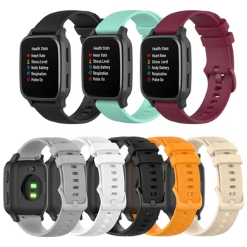 

20MM Silicone Strap For Garmin Venu SQ/SQ Music Smart Watch Band Sports Bracelet Accessory For Vivoactive 3/Forerunner 245 645 M