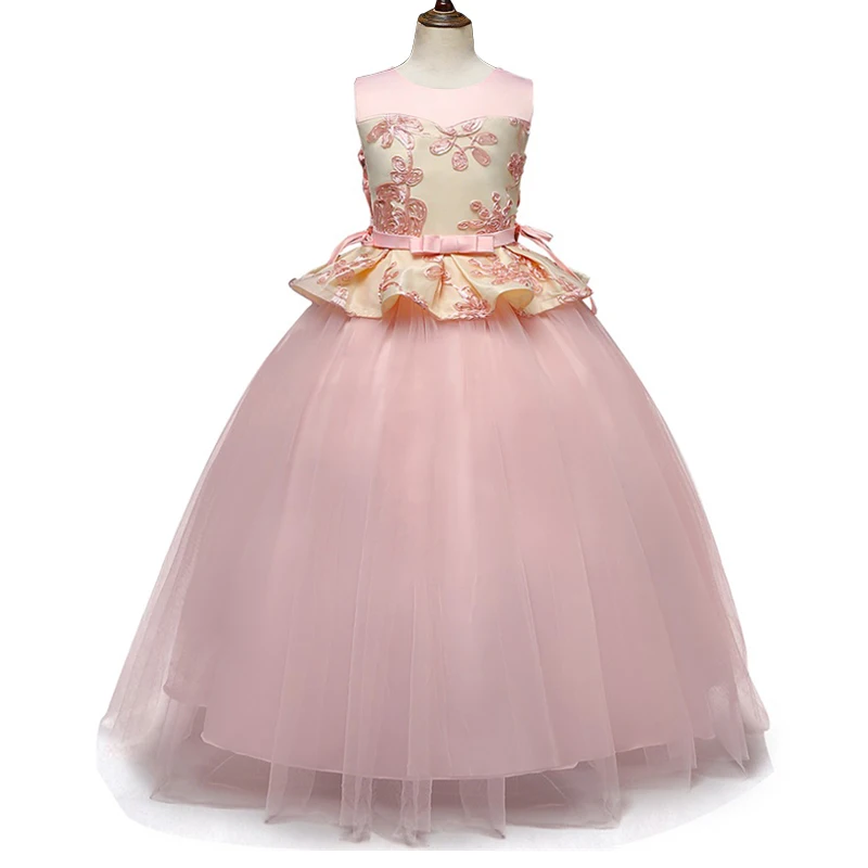 Style 5 Pink Новогоднее платье для костюмированной вечеринки с изображением радуги и единорога для девочек вечерние, элегантные, с цветами, кружевные, длинные, вечерние платья-пачки, бальные платья принцессы для детей возрастом от 3 до 10 лет - Цвет: Style 5 Pink