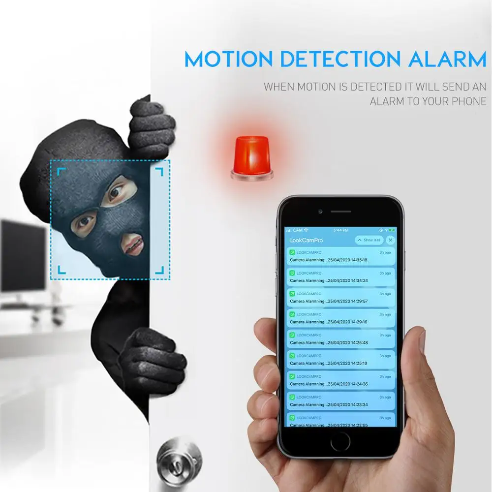 Câmera de Monitoramento Câmera sem Fio com Wifi Noturna e Detector de Movimento Hfd de Segurança com Visão Remoto Secret Micro Espia 4k - Image 6