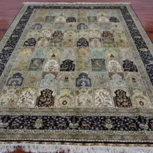 2 м х 3 м античный ковер с ручными узлами четыре сезона шелковые ковры для сада