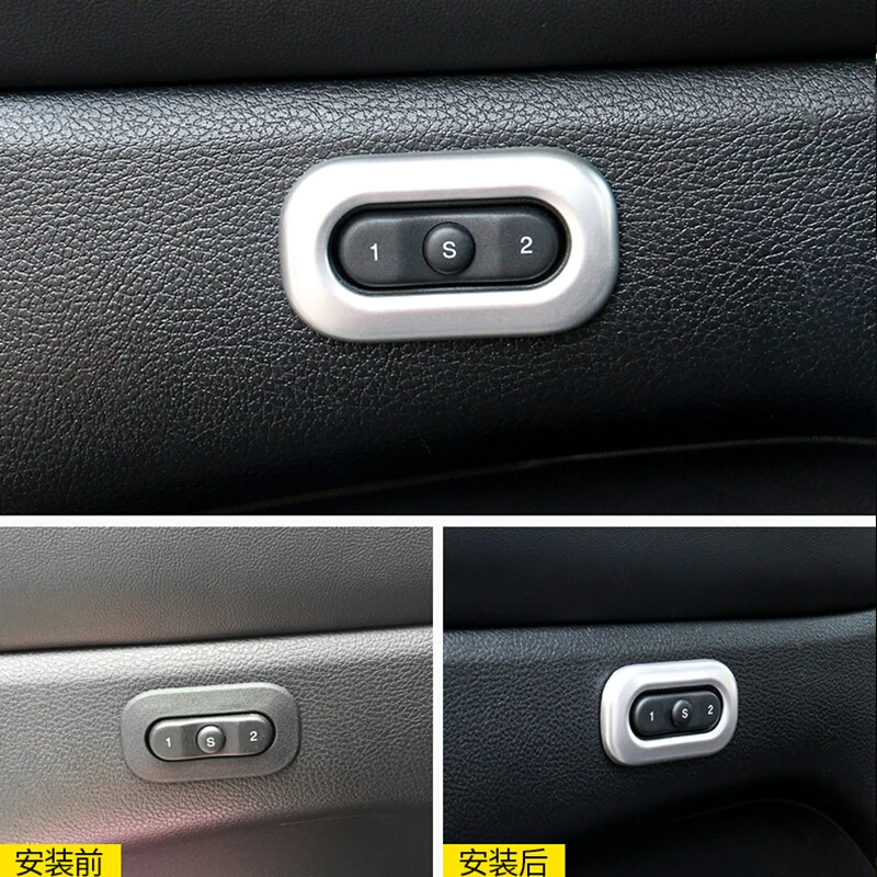ABS-Matte-Voor-Jeep-Grand-Cherokee-2014-2015-2016-2017-Autostoel-geheugen-knop-Cover-Versieringen-Auto