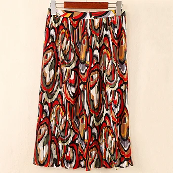

Women Young Style Pleated Skirt New Women's Simple and Comfortable Pattern Printed Pleated Skirt Streewear Skirt