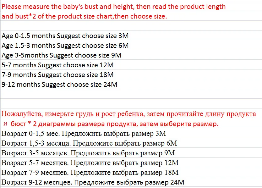 Baby Girl Clothes Size Chart