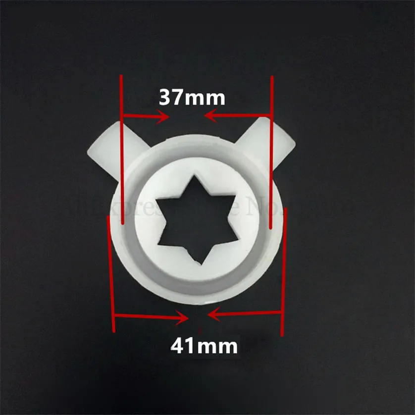 Ice Cream Machine Parts White Modeling Cap Spare Part Hexagram Star Nozzle Lid For Ice Cream Maker Accessory Soft Serve Machines 37mm Inner Diameter