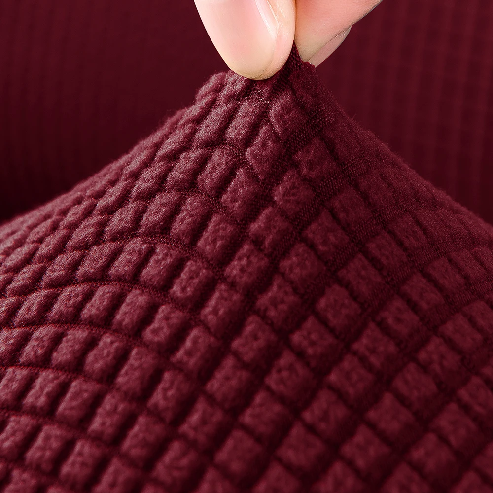 Вязаный утолщенный чехол для дивана универсальный нескользящий сплошной цвет