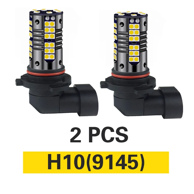 2pcs Car LED Lights H8 H11 HB4 For Ford focus 2 3 mk2 mk3 mk1 fiesta mk7 mondeo mk4 mk5 fusion ranger c max explorer kuga s-max - Испускаемый цвет: H10 (9145)