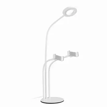 

Adjustable Desktop Phone Holder Flexible Selfie Ring Light Long Arm Cellphone Clip Holder Lazy Bracket Desk LED Lamp