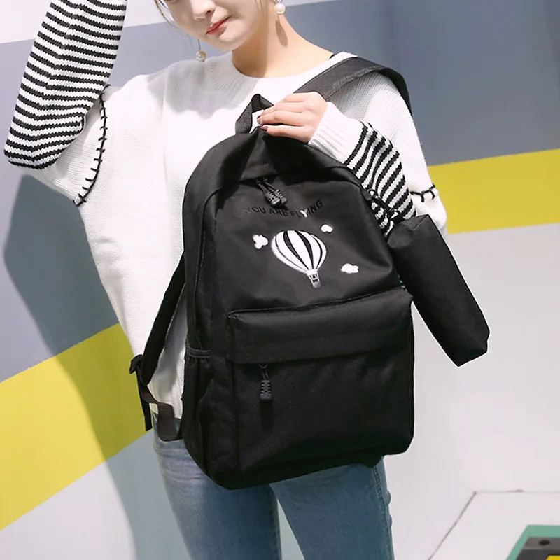 

New Style Korean-style Simple Printed Backpack Women's Hipster College Style Backpack Large Capacity Travel Bag Schoolbag