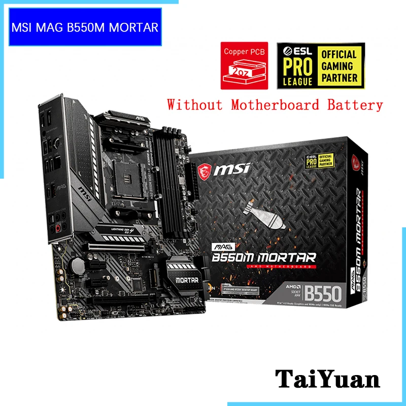 MSI MAG B550M микро-ATX AMD B550 DDR4 4400(OC) МГц M.2 SATA3 USB3.2 128G лучшая поддержка R9 ЦП разъем AM4 |