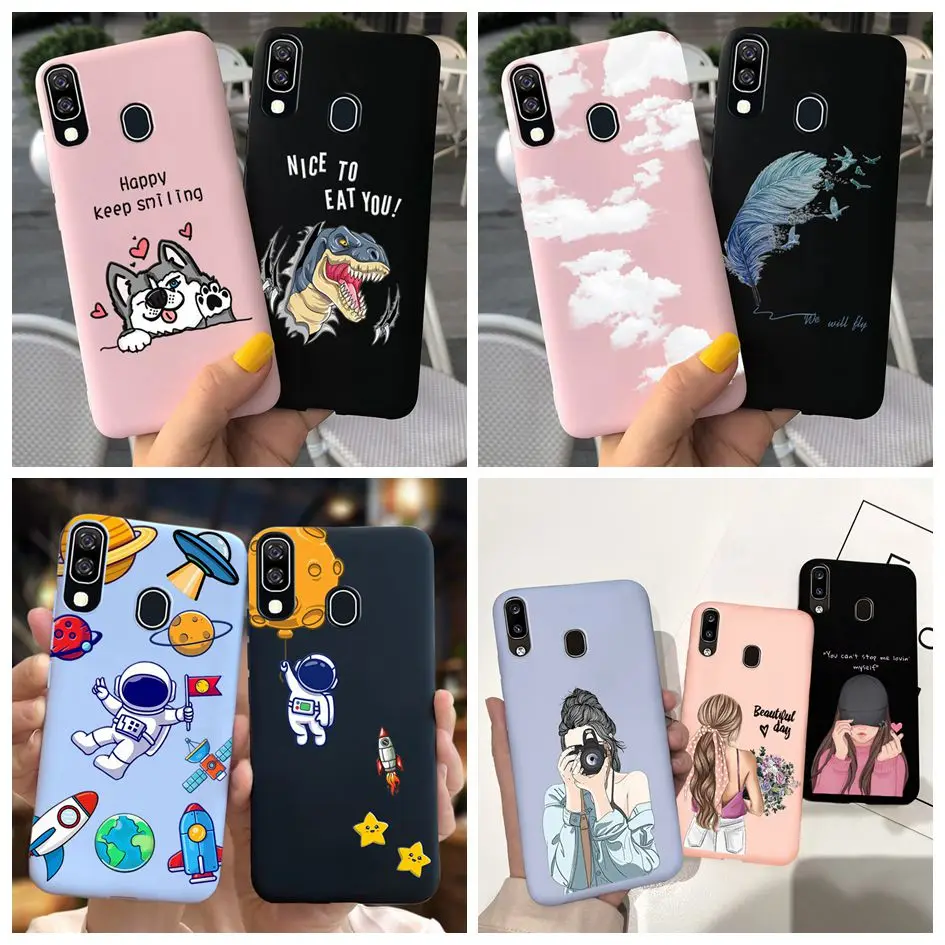 Per Samsung A40 Custodia 2019 Popolare Piuma Astronauta Protector Cover Morbida Per Samsung Galaxy A40 A 40 A405F Galaxy A40 S Borsa Per Telefono