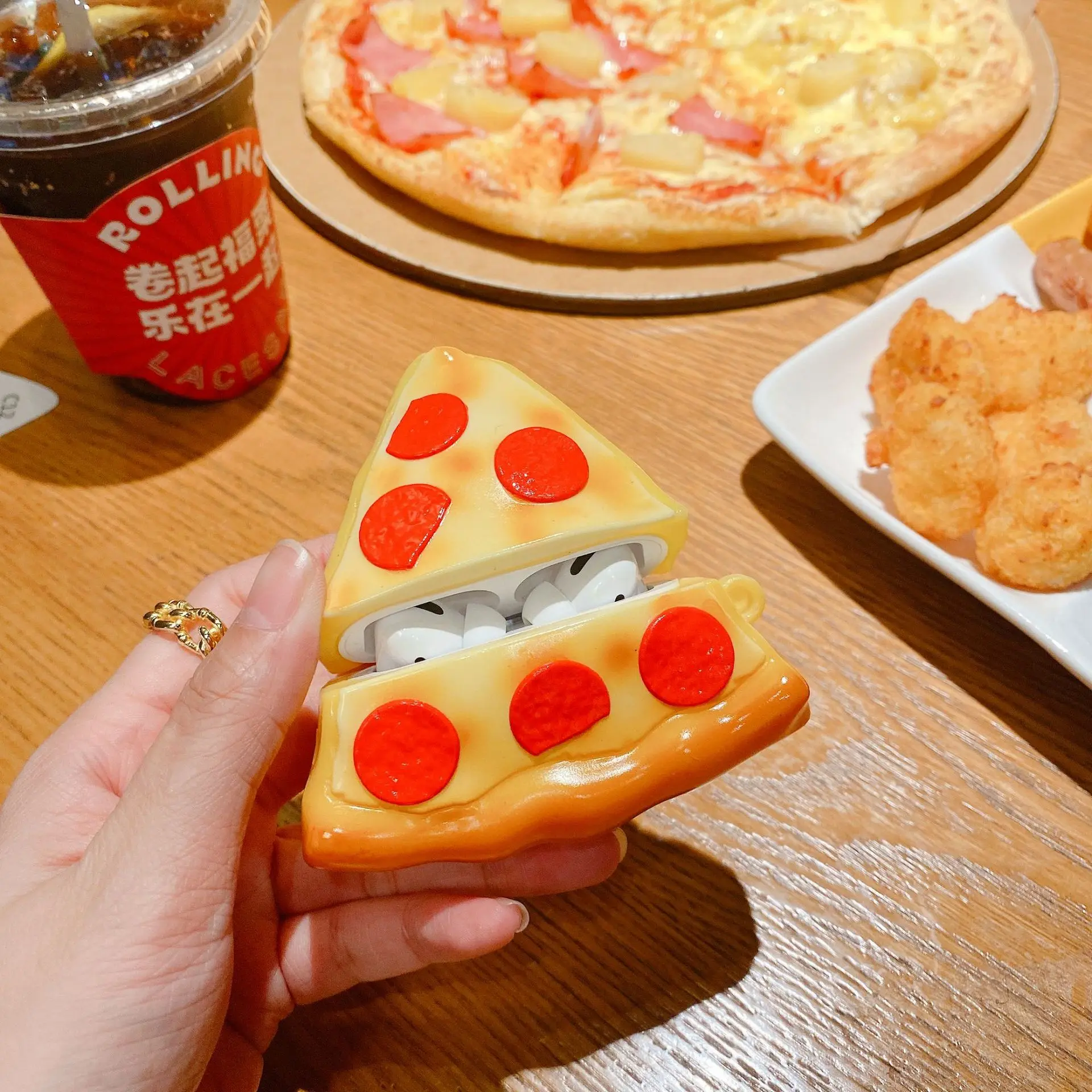 Chocolate Sauce delicious Pizza Earphone case For AirPods