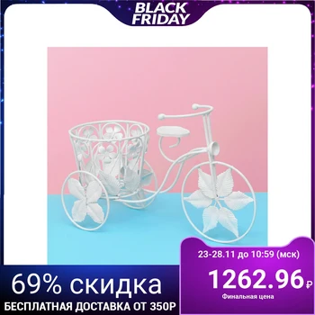 

Flower stand "Bicycle" basket with petals (d-12.5cm) 13 * 35 * 21cm