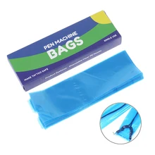100 Pcs/Box Blue Disposable Tattoo Bag Cover Sleeves For Tattoo Machine Pen