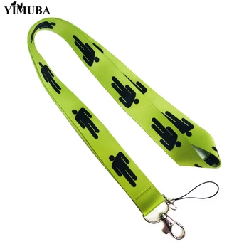 

YIMUBA Billie Eilish Harajuku Print Lanyard ID Card Badge Key Ring Holder Mobile Phone Rope Neck Straps Hip Hop Keycord for Fans