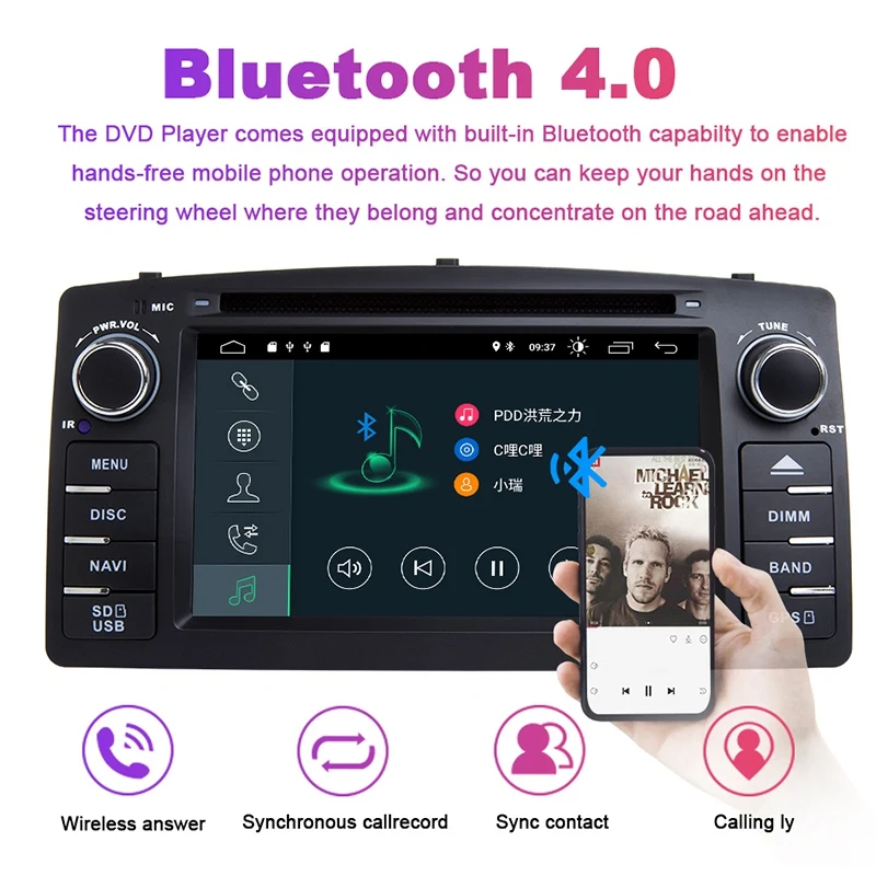 Android 9,0 автомобильный dvd-плеер для Toyota Corolla E120 BYD F3 2 Din Автомобильный мультимедийный Стерео gps Авторадио Навигация(с камерой
