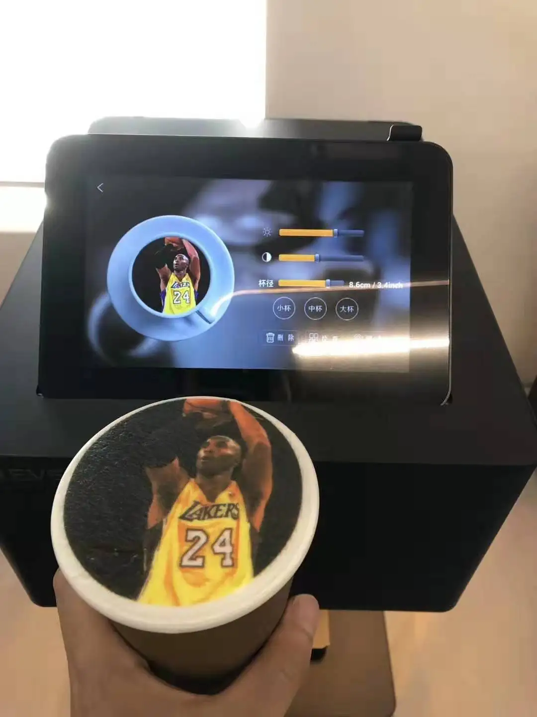 EB-FC Print color EVEBOT цветной кофе принтер Wifi подключение Автоматическая селфи Печенье Кофе еда принтер Бесплатные картриджи с чернилами - Цвет: EB-FC Print color