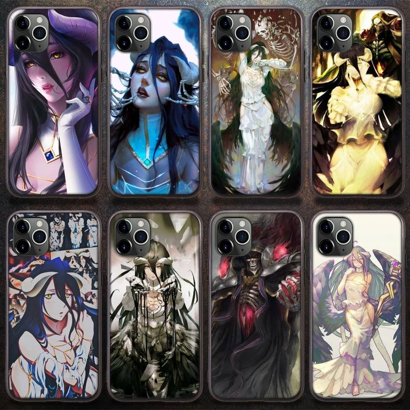 phone cases for iphone 7 cool Anime Albedo OVERLORD Phone Case for iPhone 8 7 6 6S Plus X 5S SE 2020 XR 11 12 Pro mini pro XS MAX iphone 8 plus silicone case