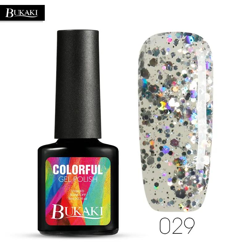 Color Gel 029 BUKAKI светящийся в темноте ногти розовый гель для ногтей с блёстками полировка изменение цвета УФ Гель-лак для ногтей 3D флуоресцентный Гибридный лак - Цвет: Color Gel 029