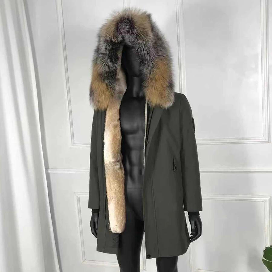 

men real fur parka