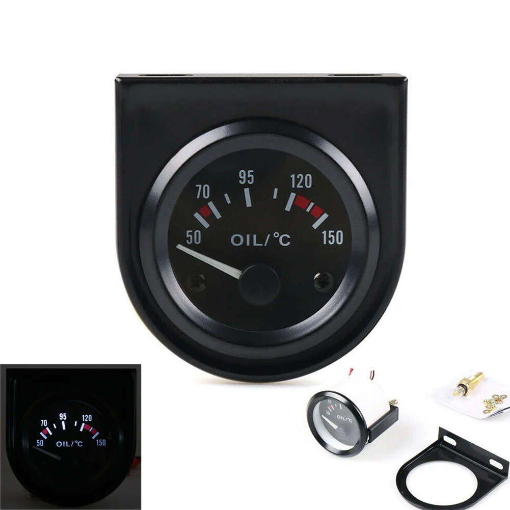 Vehicle Meter 12V Automobile Car Gauge 2" 52mm White LED Pointer Water