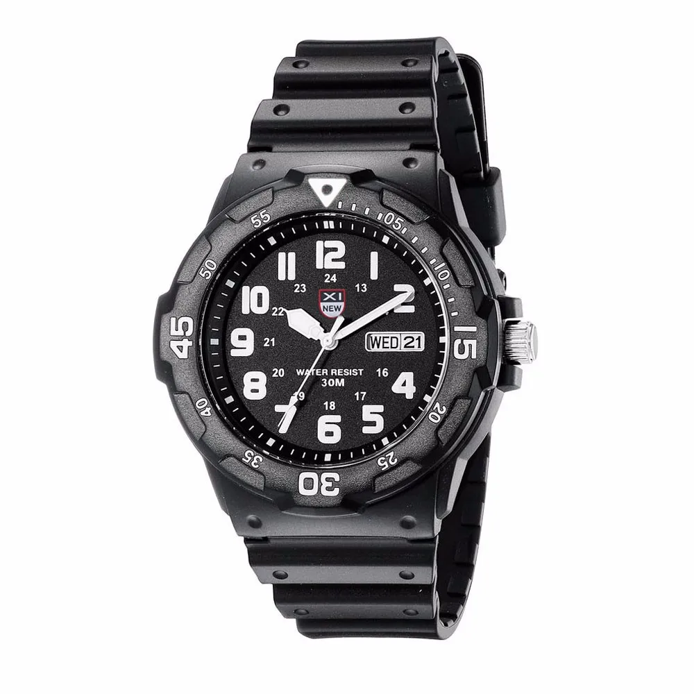 

Relogio Masculino Sport Men's Watch Fashion Unique Resin Male's Wrist Watch Week Display Date Analog Quartz Man Watches Clocks