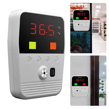 

Backlight Wall Mounted Digital Display Infrared Thermometer Bus Station Non Forehead For Adults Children Office Home