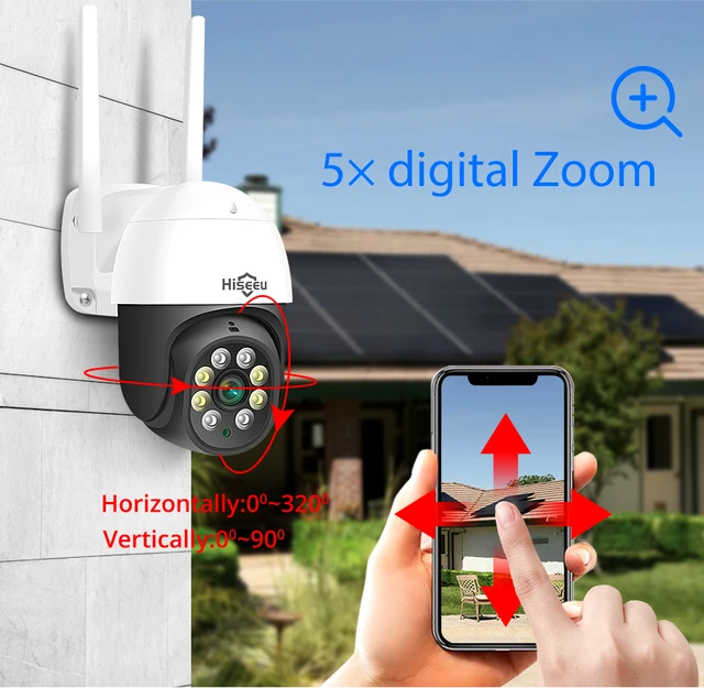 Hiseeu 2MP 3MP 5MP Speed Dome Wireless WIFI Camera 2MP 3MP Outdoor 5x Digital Zoom PTZ IP Camera Audio CCTV Surveillance 2
