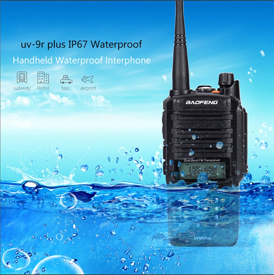 Обновление Baofeng uv-xr UV-9R plus беспроводная водонепроницаемая рация 10 Вт CB ham радиостанция 20 км uhf vhf Двухдиапазонная радиостанция PX