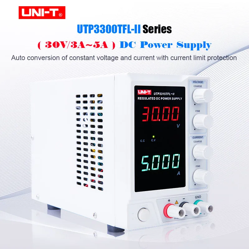 

UNI-T DC Regulated Power Supply Adjustable 4-Digit Digital LED Display Switching Power Supply 0-30V