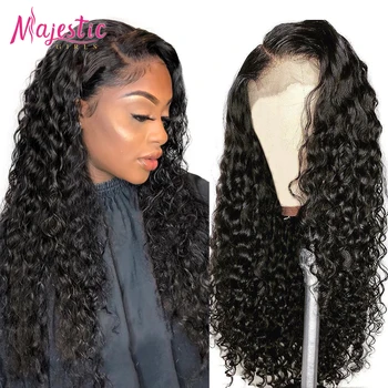 

Lace Front Human Hair Wigs for Black Women 13x4 Deep Curly Frontal Wig Brazilian Afro Short Weave Long Hair 30 inch Wig Full